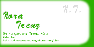 nora trenz business card